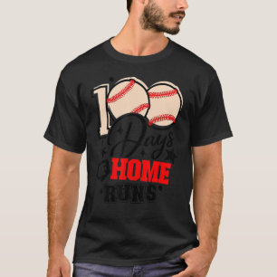 Camiseta 100 Días De Jugador De Béisbol De Cuadrangulares E