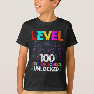 Camiseta 100 Días De Jugador Escolar Nivel 100 Ga Desbloque