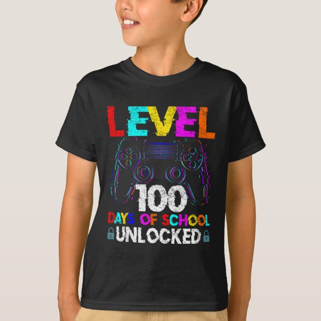 Camiseta 100 Días De Jugador Escolar Nivel 100 Ga Desbloque (Anverso)