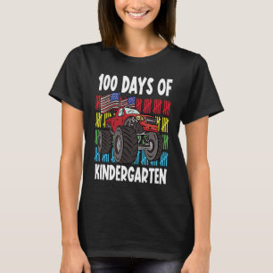 Camiseta 100 Días De Kindergarten Mosnter Truck American Fl
