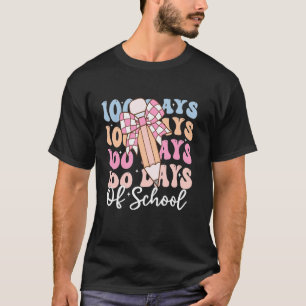 Camiseta 100 Días de la Escuela Niñas Coqueta Lazo 100º Día