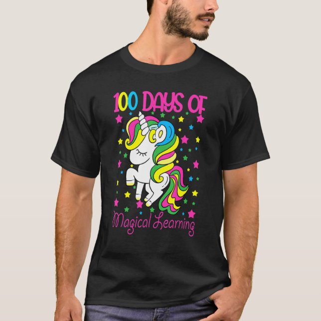 Camiseta 100 días de la mágica escuela de aprendizaje Unico (Anverso)