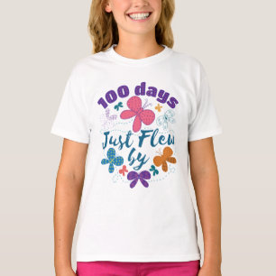 Camiseta 100 días de la mariposa en la escuela 100 días