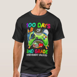 Camiseta 100 Días De Logro De Segundo Grado Desbloqueados J