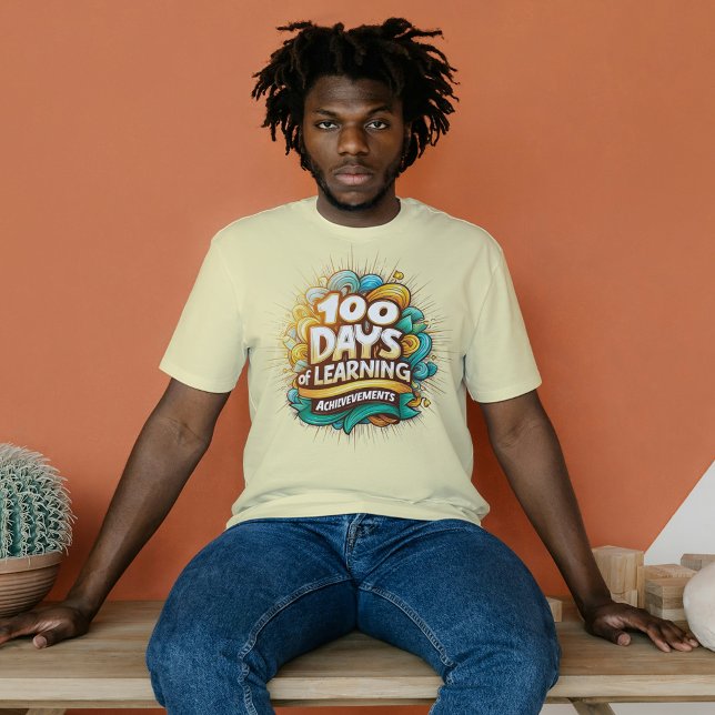 Camiseta 100 días de logros de aprendizaje hitos divertidos (Subido por el creador)