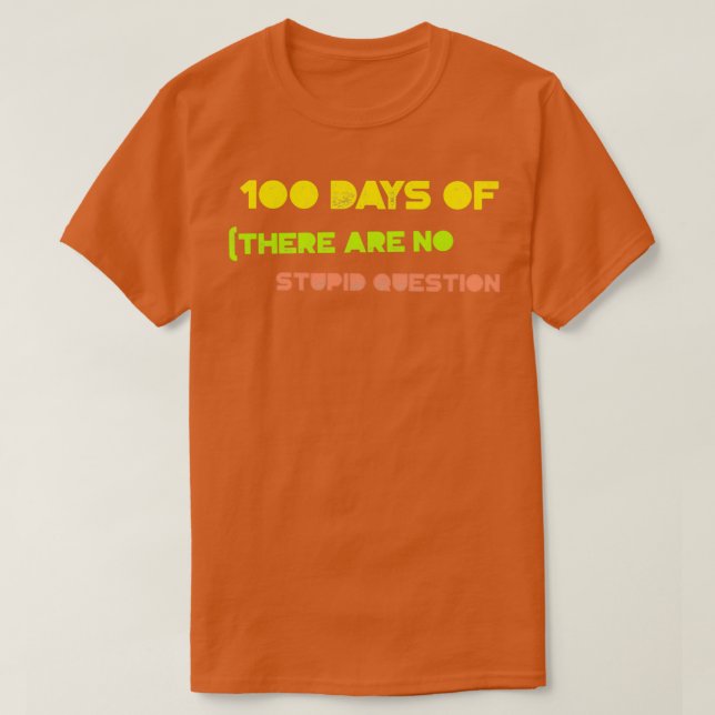 Camiseta 100 días de los profesores 1 (Diseño del anverso)