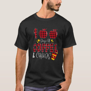 Camiseta 100 Días De Maestra De Caos De Café Felices 100 Dí