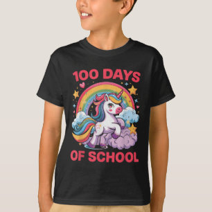 Camiseta 100 Días De Maestra De Chicas De Unicornio