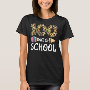 Camiseta 100 Días De Maestra Escolar 100º Día De Leo Escola