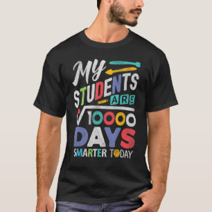 Camiseta 100 Días De Maestra Escolar Más Inteligente 10000 