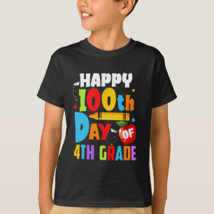 Camiseta 100 Días De Maestría Escolar 100 Días De Cuarto Gr