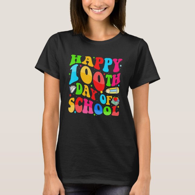 Camiseta 100 Días De Maestría Y Estudiante Escolar (Anverso)