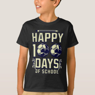 Camiseta 100 días de maestro escolar 100 días de fútbol par