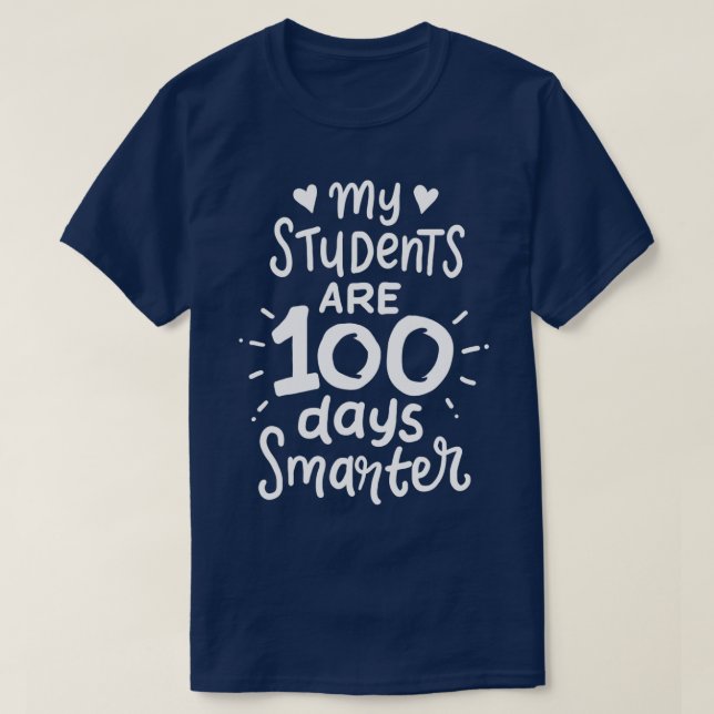 Camiseta 100 días de maestro escolar 3 (Diseño del anverso)