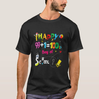 Camiseta 100 días de maestro escolar o 100 días feliz