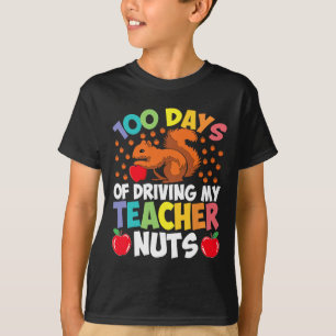 Camiseta 100 Días De Manejar A La Ardilla De Las Nueces De