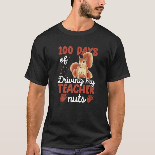 Camiseta 100 Días De Manejar A Mi Maestra Con Divertidas ar (Anverso)
