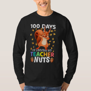 Camiseta 100 días de manejo de la ardilla de las nueces de