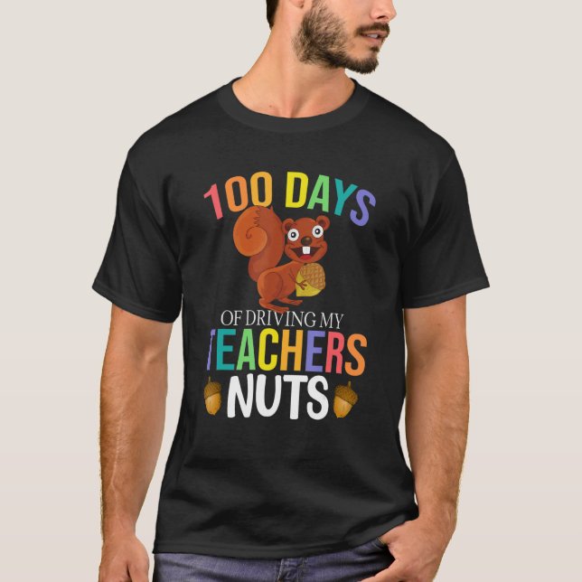Camiseta 100 días de manejo de la escuela de ardilla para p (Anverso)