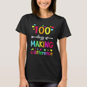 Camiseta 100 Días De Marcar Diferencia Profesor 100º Día De