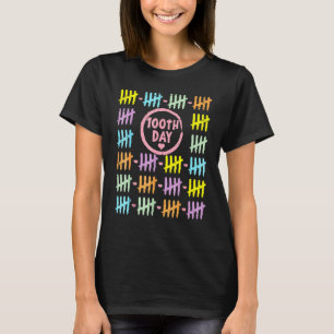 Camiseta 100 Días De Marcha De Las Líneas Arcoiris 100 Días