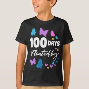 Camiseta 100 días de mariposa escolar flotada por cuta
