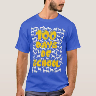 Camiseta 100 días de mascota de los caballos de la escuela