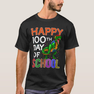 Camiseta 100 Días De Niños Escolares Dinosaurio T Lápiz Rex