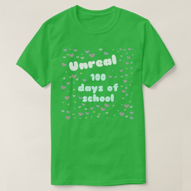 Camiseta 100 Días De Niños Graciosos Regalan A La Escuela (Diseño del anverso)