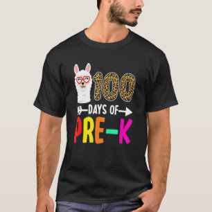 Camiseta 100 Días De Niños PreK Llama 100º Día De La Escuel