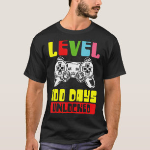 Camiseta 100 Días De Nivel De Jugador Escolar 100 Días Desb