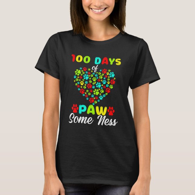 Camiseta 100 días de pata algunos Ness Heart 100th Day Scho (Anverso)