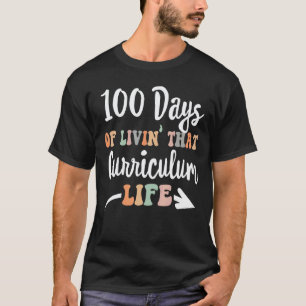 Camiseta 100 días de plan de estudios 100º día de escuela p