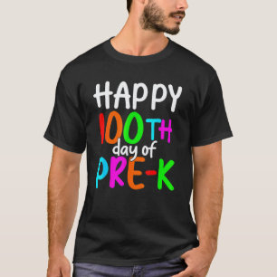Camiseta 100 Días De Pre K Feliz 100º Día De Escuela Maestr