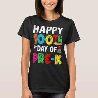 Camiseta 100 Días De Preescolar Feliz 100° Día De La Escuel