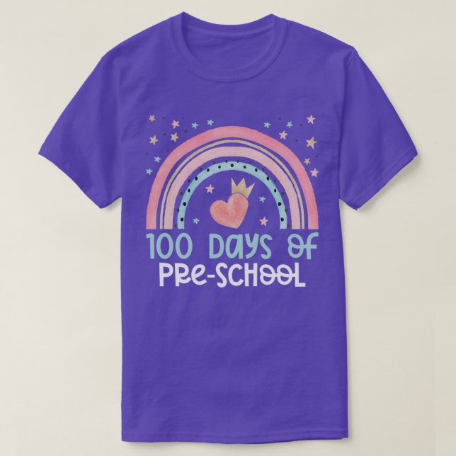 Camiseta 100 días de profesor de preescolar (Diseño del anverso)
