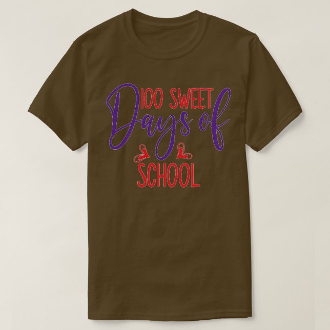Camiseta 100 días de profesor escolar 100 Días de colegio d (Diseño del anverso)