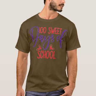 Camiseta 100 días de profesor escolar 100 Días de colegio d
