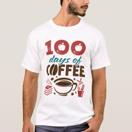 Camiseta 100 días de profesores de café