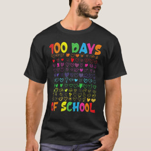 Camiseta 100 Días De Profesores Escolares Niños Estudiantes