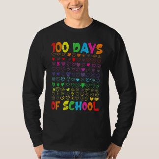 Camiseta 100 Días De Profesores Escolares Niños Estudiantes