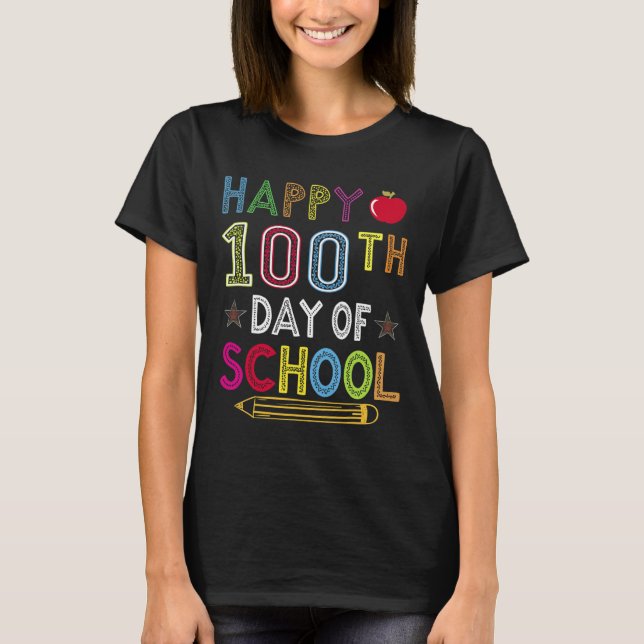 Camiseta 100 Días De Regalo Escolar Para Estudiantes (Anverso)