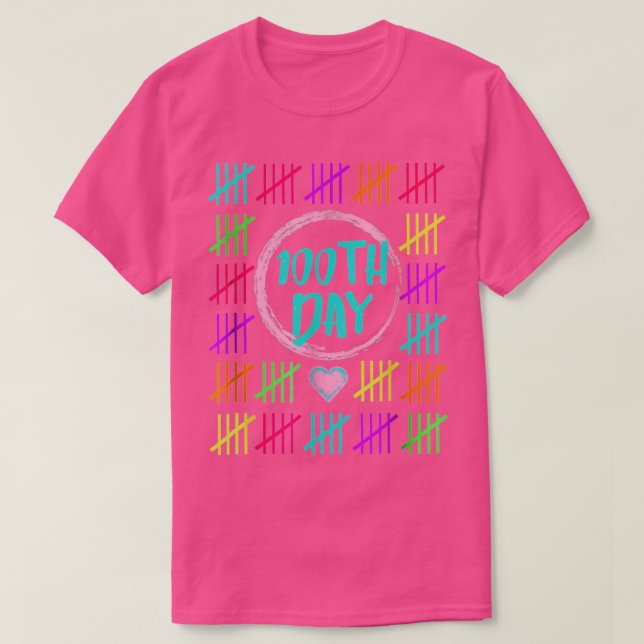 Camiseta 100 Días De Regalo Escolar Para Maestros (Diseño del anverso)