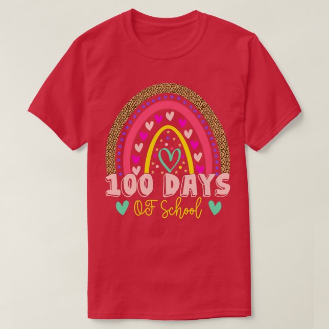 Camiseta 100 Días de Regalo Escolar Para Niños Estudiantes  (Diseño del anverso)