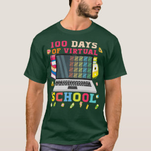Camiseta 100 Días De Regalo Virtual Escolar O Estudiante