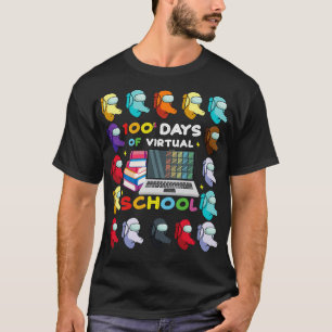 Camiseta 100 Días De Regalo Virtual Escolar O Estudiante
