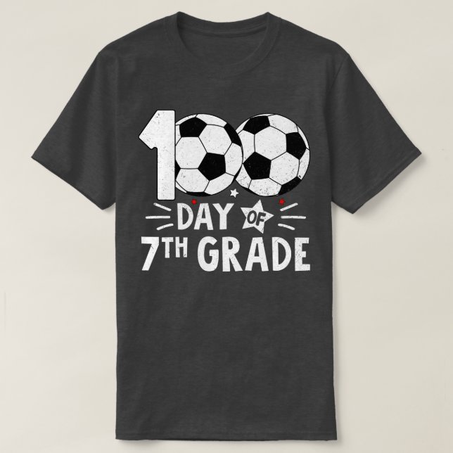 Camiseta 100 Días De Séptimo Grado Docente 100 Días De Sch (Diseño del anverso)