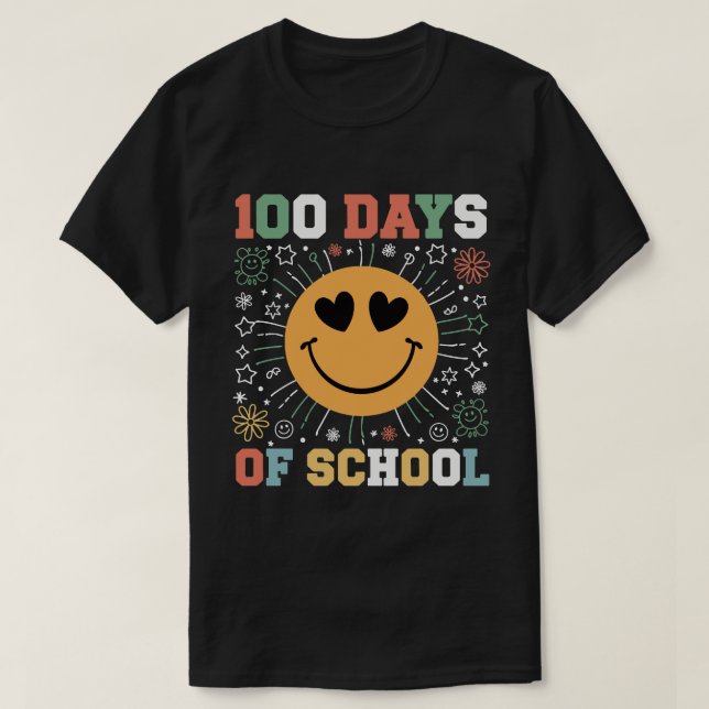 Camiseta 100 días de sonrisa escolar (Diseño del anverso)