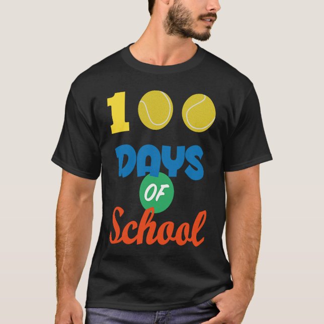 Camiseta 100 Días De Tenis Escolar 100 Días Más Inteligente (Anverso)
