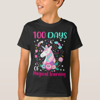Camiseta 100 días de unicornio mágico flotante